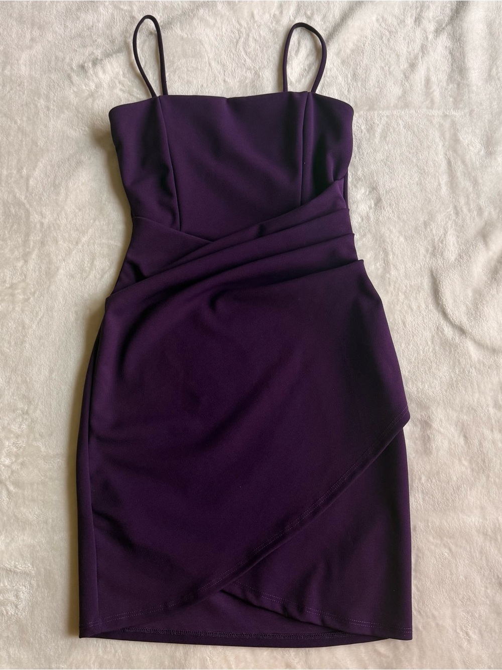 Windsor Deep Purple Spaghetti-Strap Mini Dress